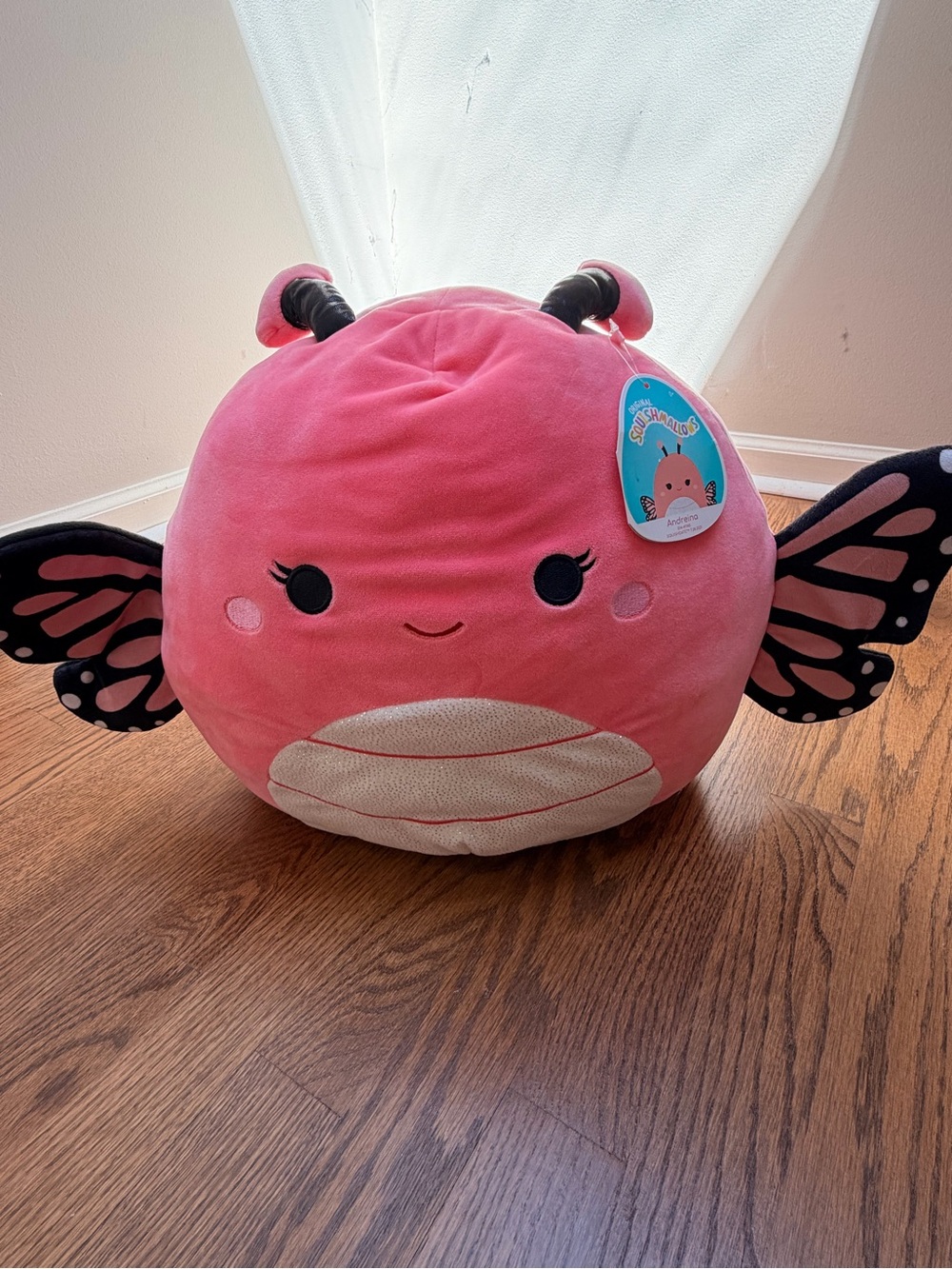 Squishmallow Andreina Pink Monarch Butterfly 14 inch NWT
